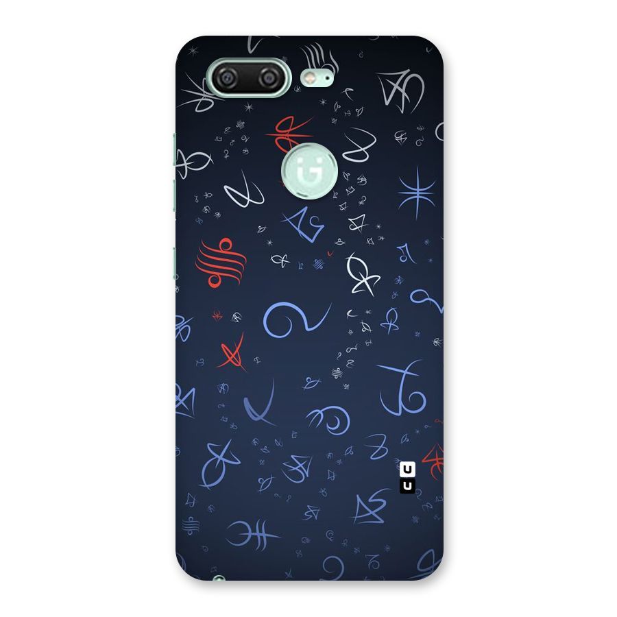 Blue Symbols Back Case for Gionee S10