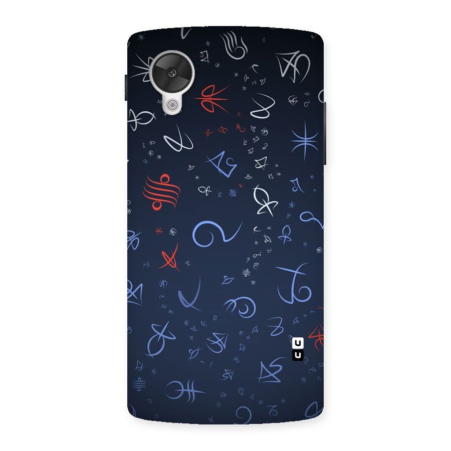 Blue Symbols Back Case for Google Nexsus 5