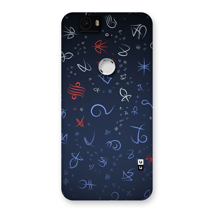 Blue Symbols Back Case for Google Nexus-6P