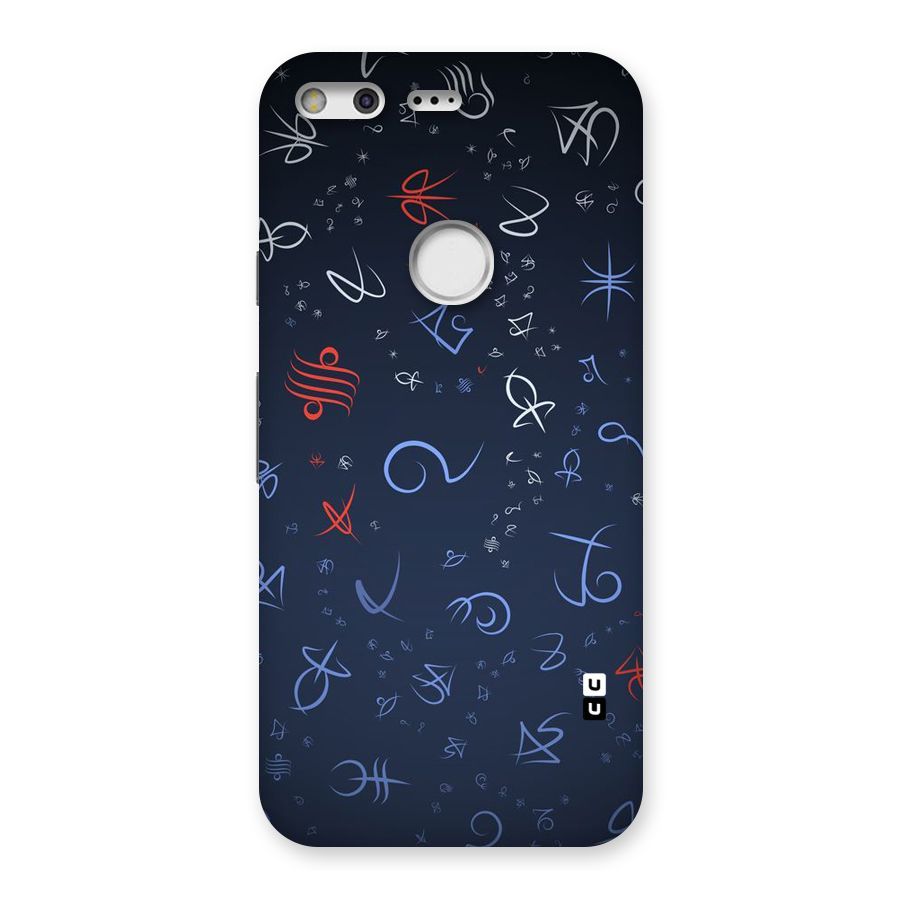 Blue Symbols Back Case for Google Pixel