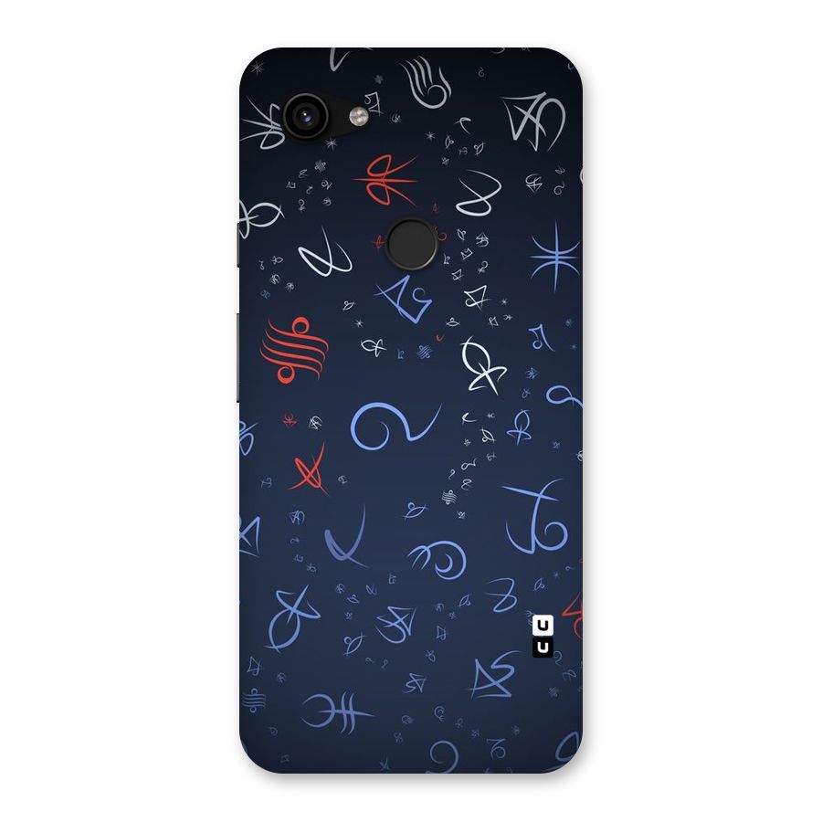 Blue Symbols Back Case for Google Pixel 3a XL