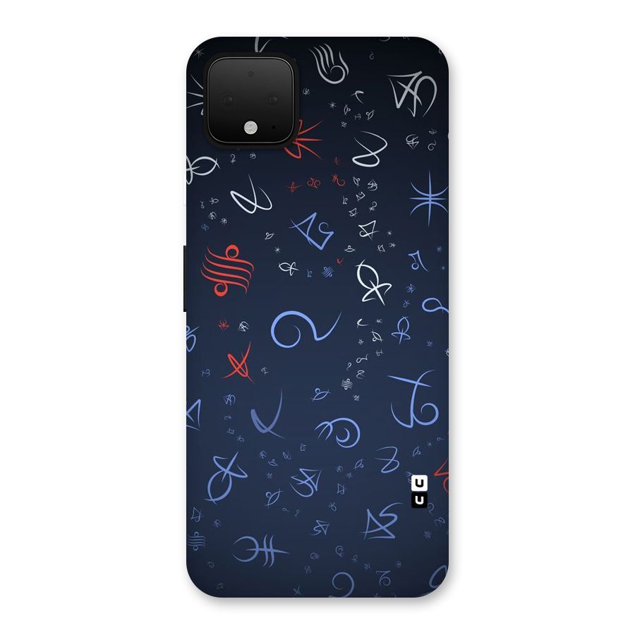 Blue Symbols Back Case for Google Pixel 4 XL