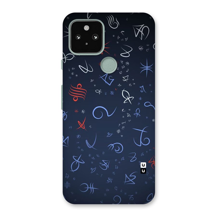 Blue Symbols Back Case for Google Pixel 5