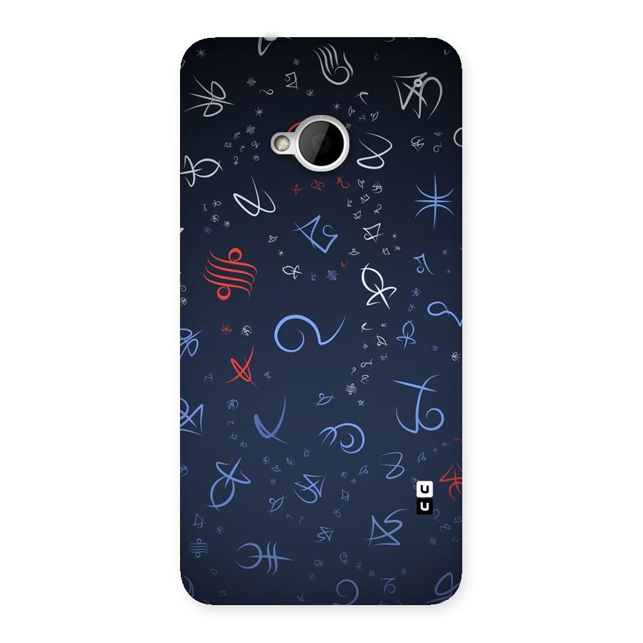 Blue Symbols Back Case for HTC One M7