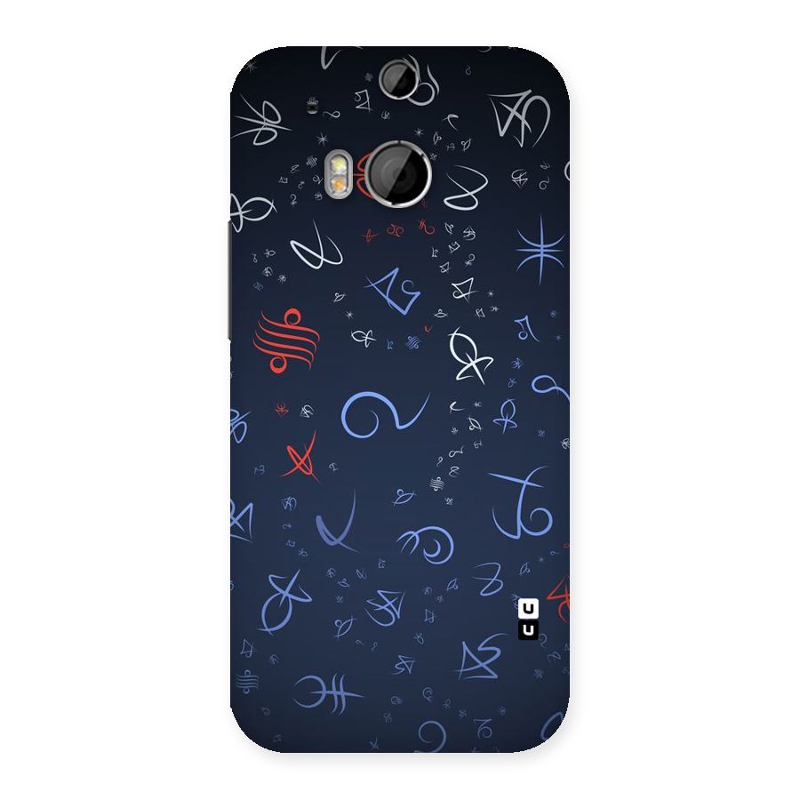 Blue Symbols Back Case for HTC One M8