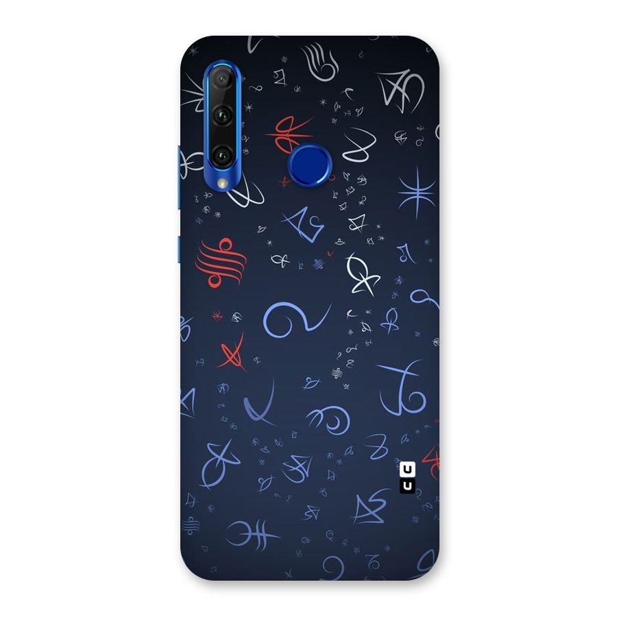 Blue Symbols Back Case for Honor 20i
