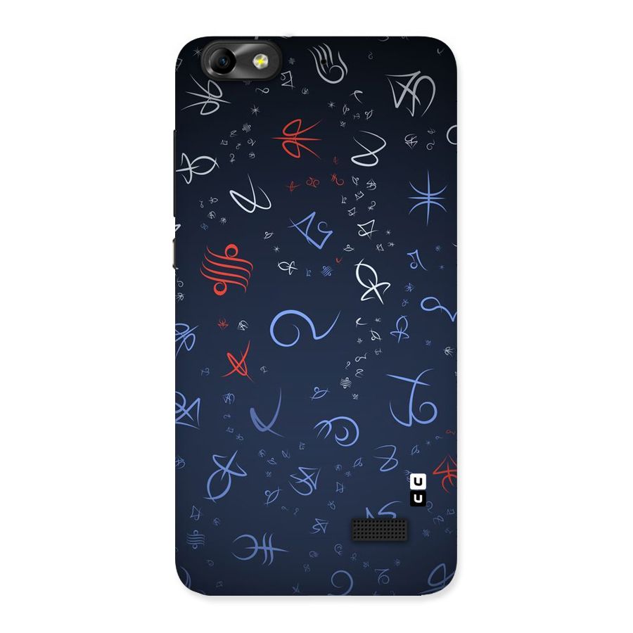 Blue Symbols Back Case for Honor 4C