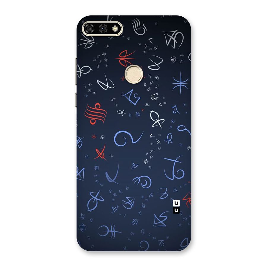 Blue Symbols Back Case for Honor 7A