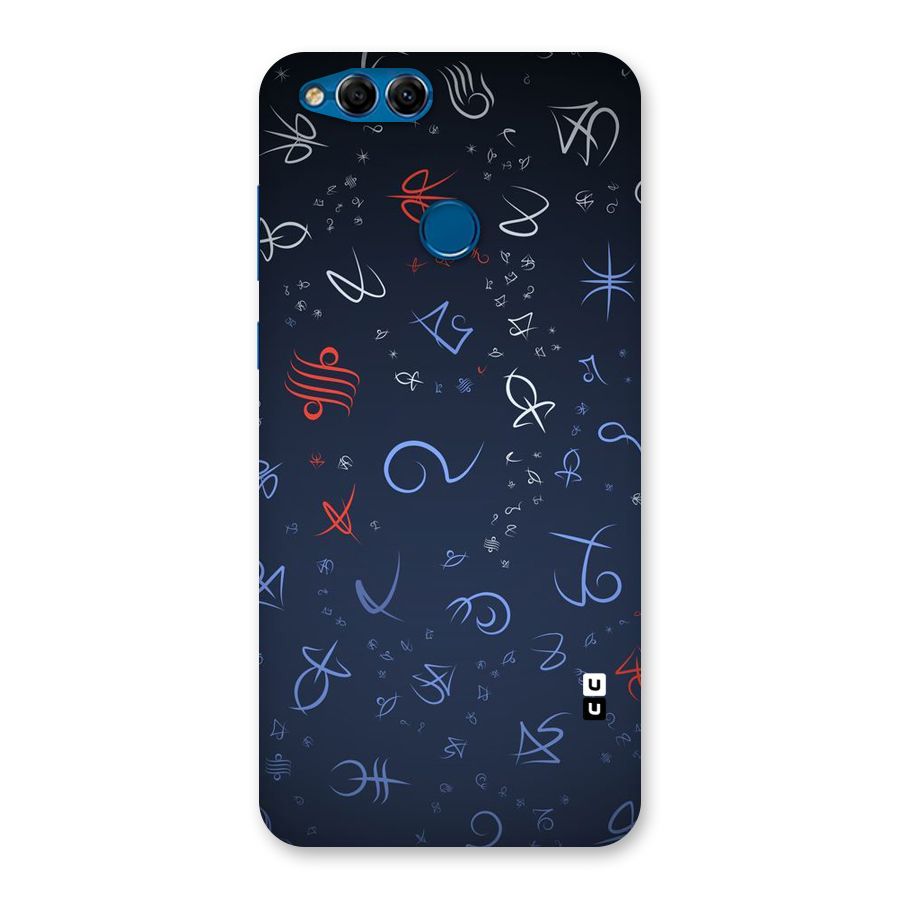 Blue Symbols Back Case for Honor 7X
