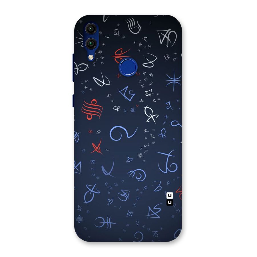 Blue Symbols Back Case for Honor 8C