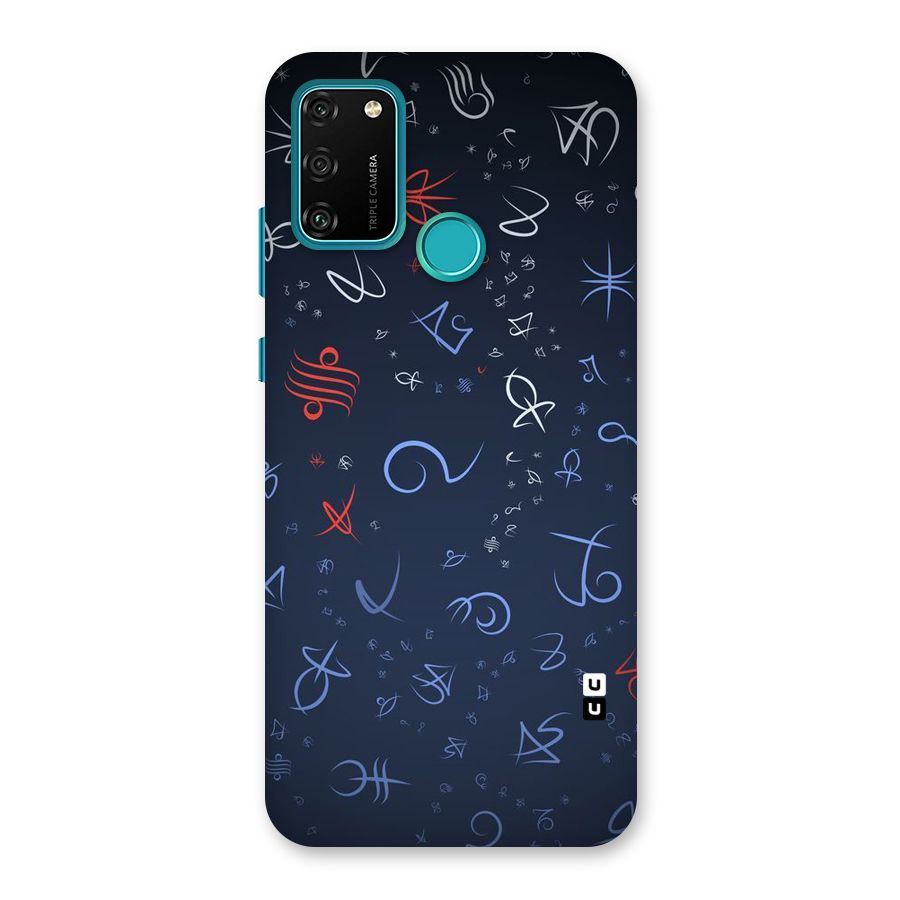 Blue Symbols Back Case for Honor 9A