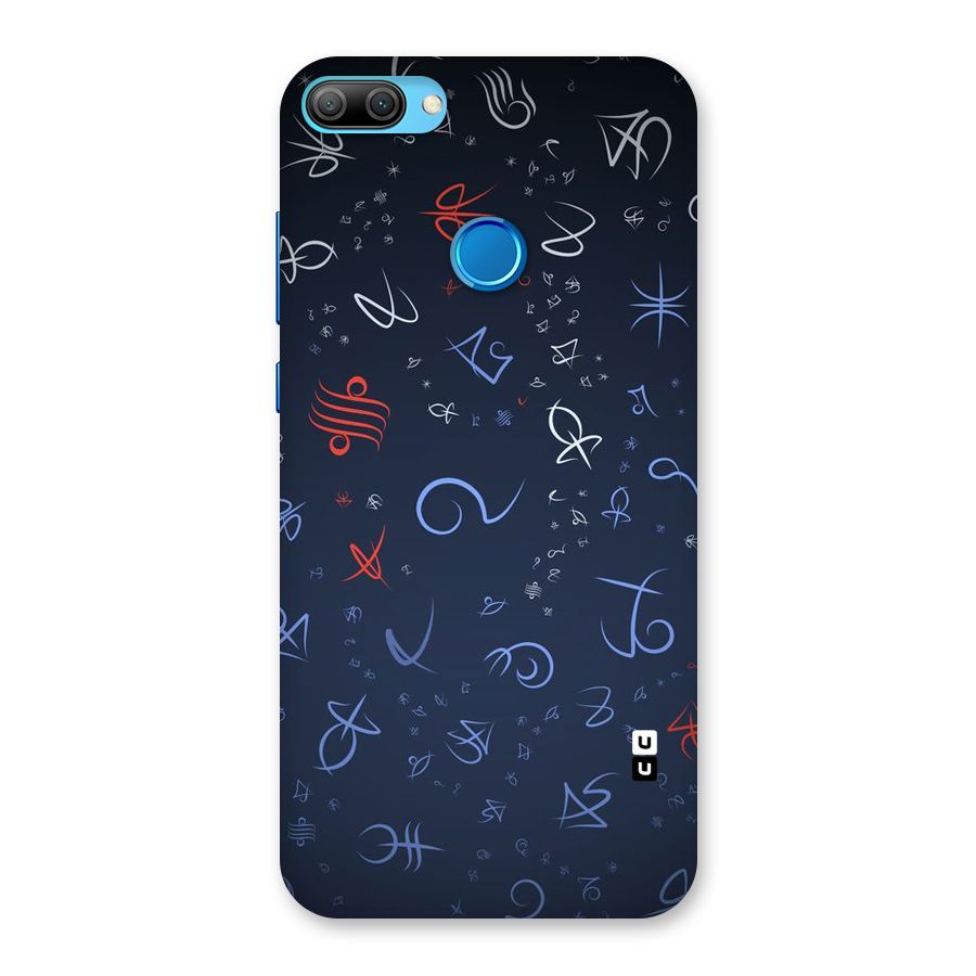 Blue Symbols Back Case for Honor 9N