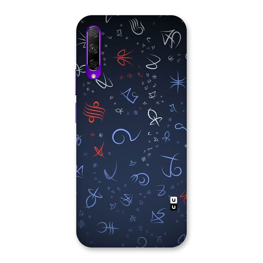 Blue Symbols Back Case for Honor 9X Pro
