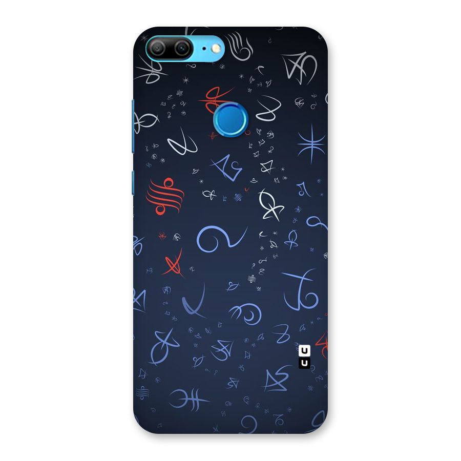 Blue Symbols Back Case for Honor 9 Lite
