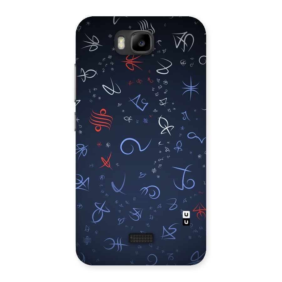 Blue Symbols Back Case for Honor Bee