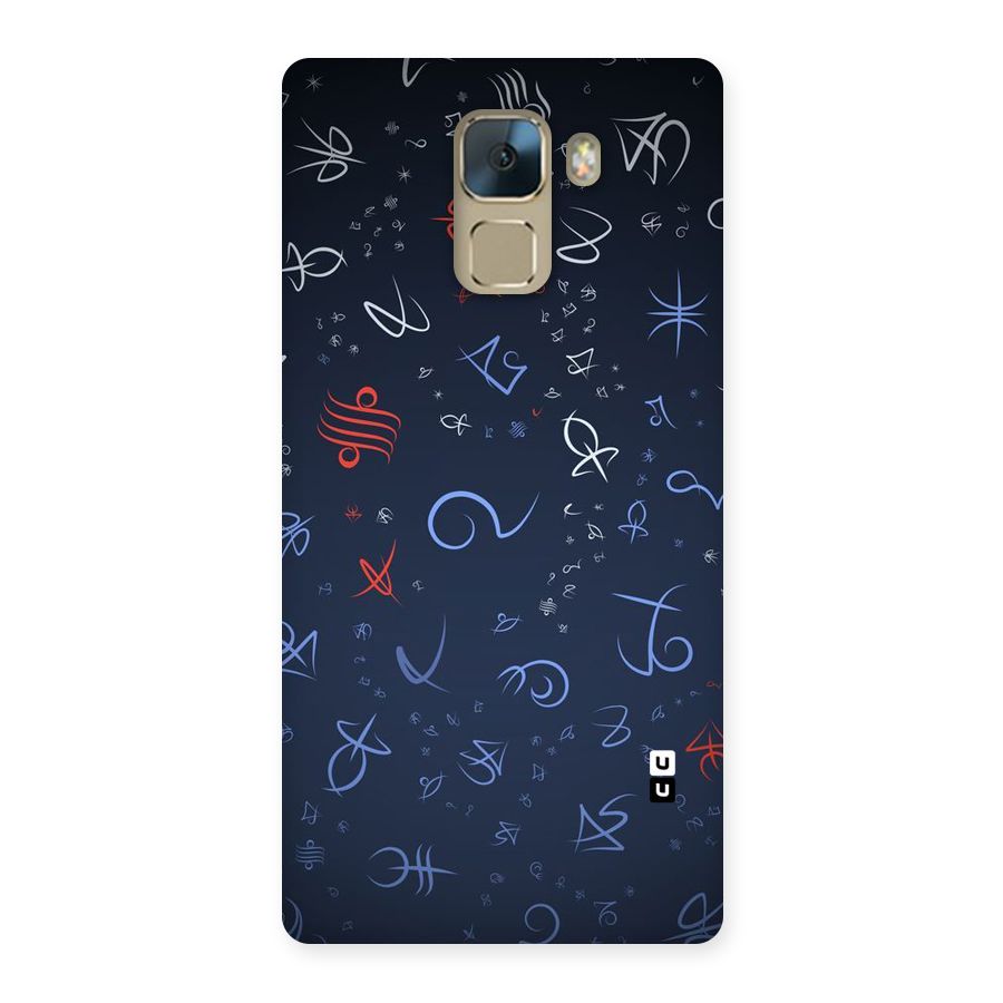 Blue Symbols Back Case for Huawei Honor 7