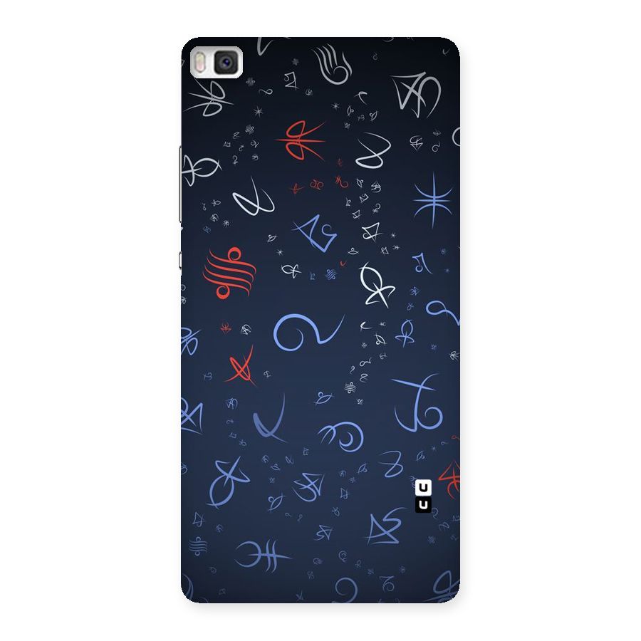 Blue Symbols Back Case for Huawei P8