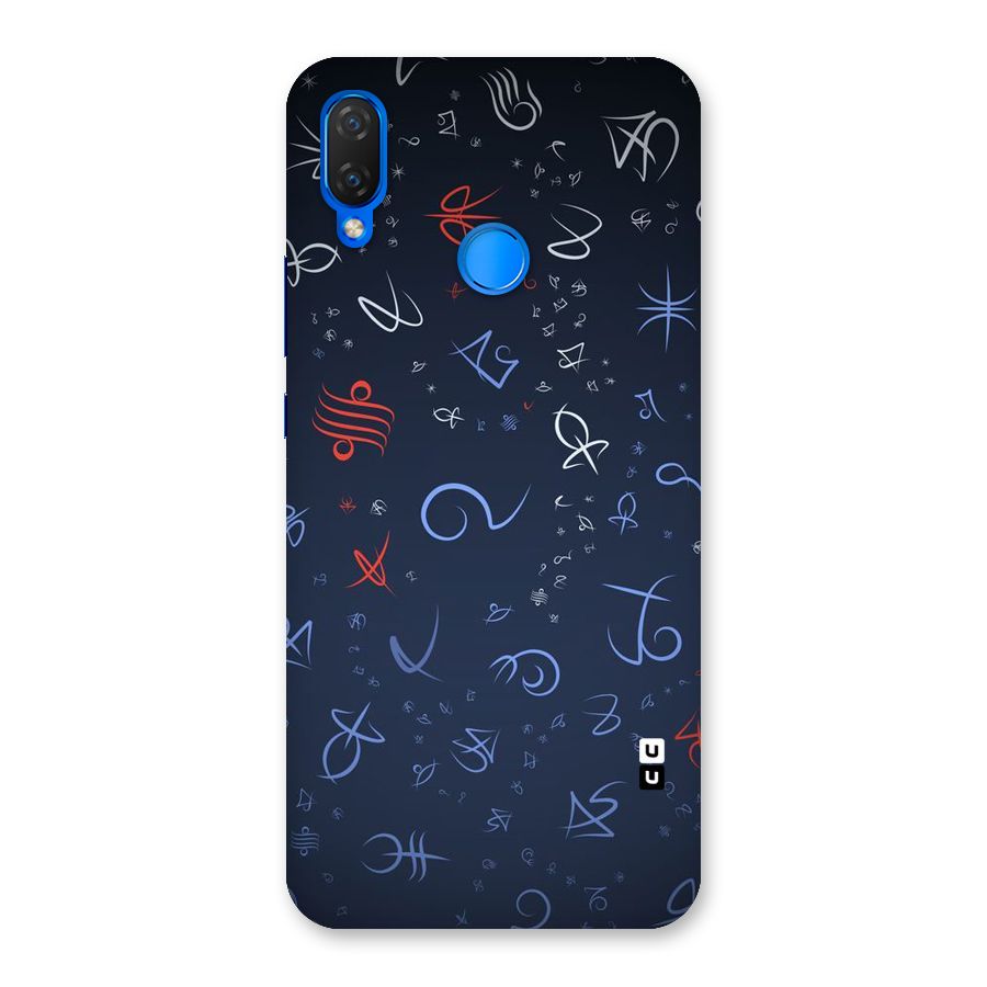 Blue Symbols Back Case for Huawei P Smart+