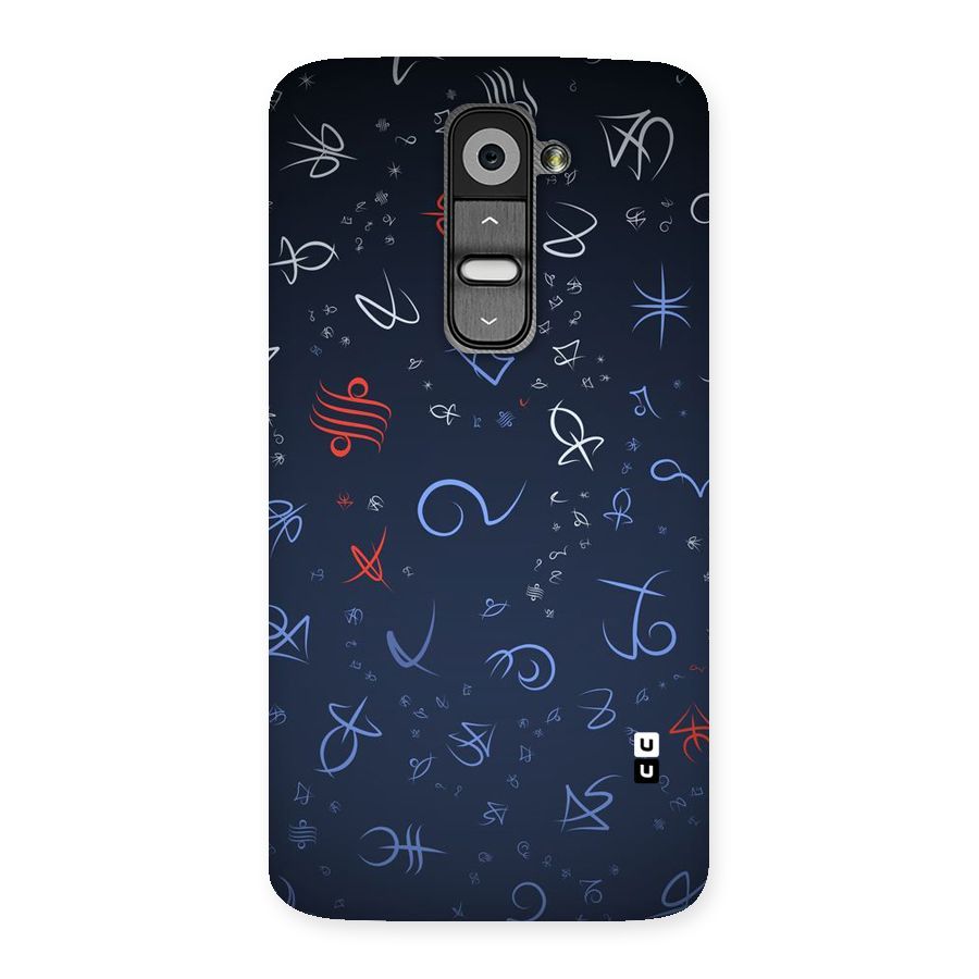 Blue Symbols Back Case for LG G2