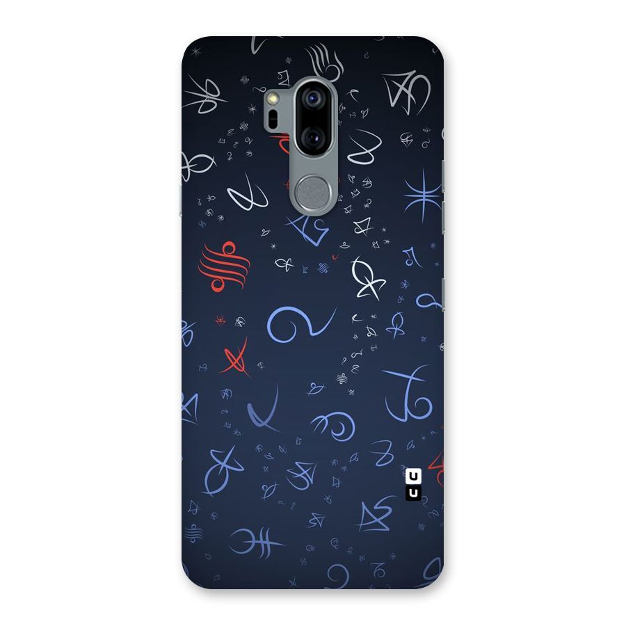 Blue Symbols Back Case for LG G7