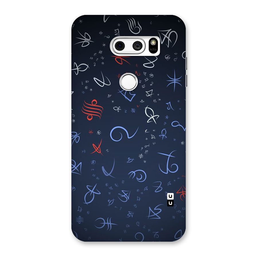 Blue Symbols Back Case for LG V30