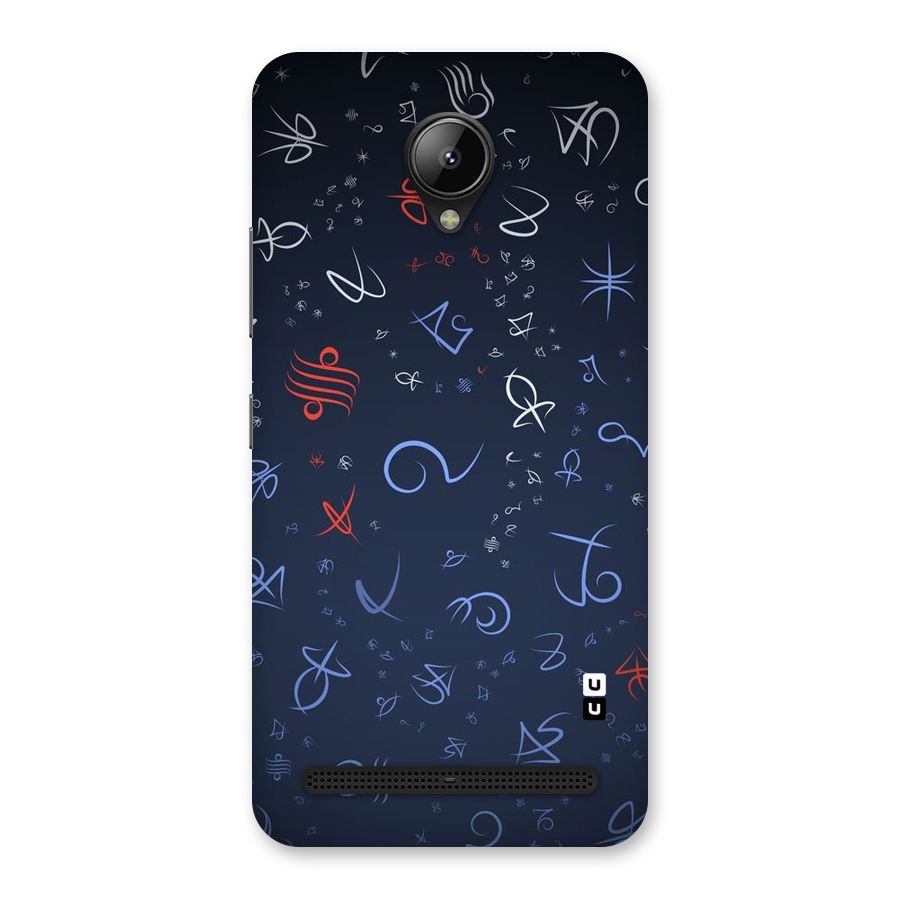 Blue Symbols Back Case for Lenovo C2