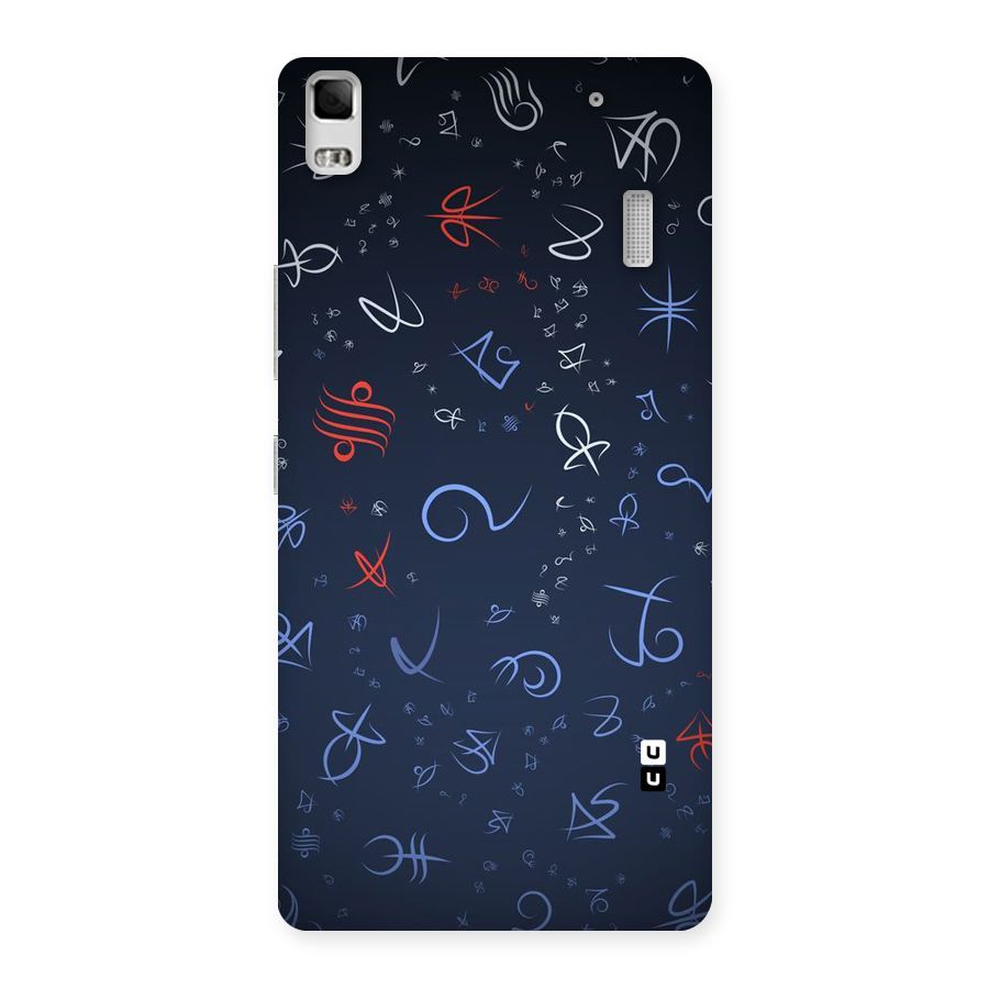 Blue Symbols Back Case for Lenovo K3 Note