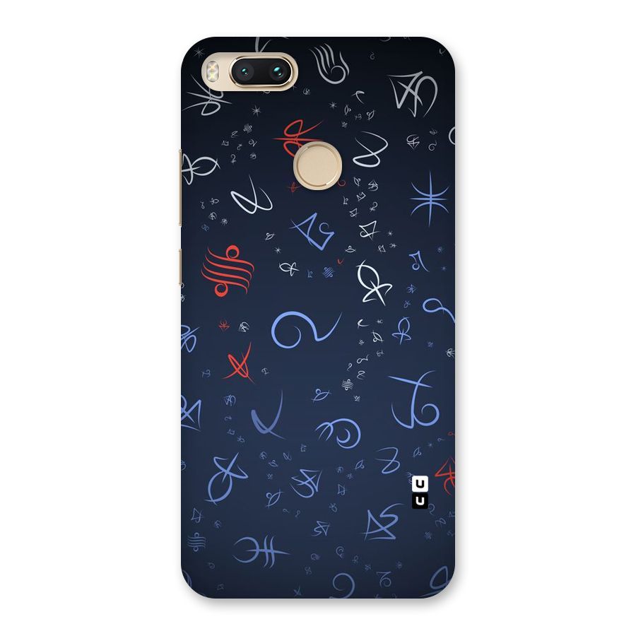 Blue Symbols Back Case for Mi A1