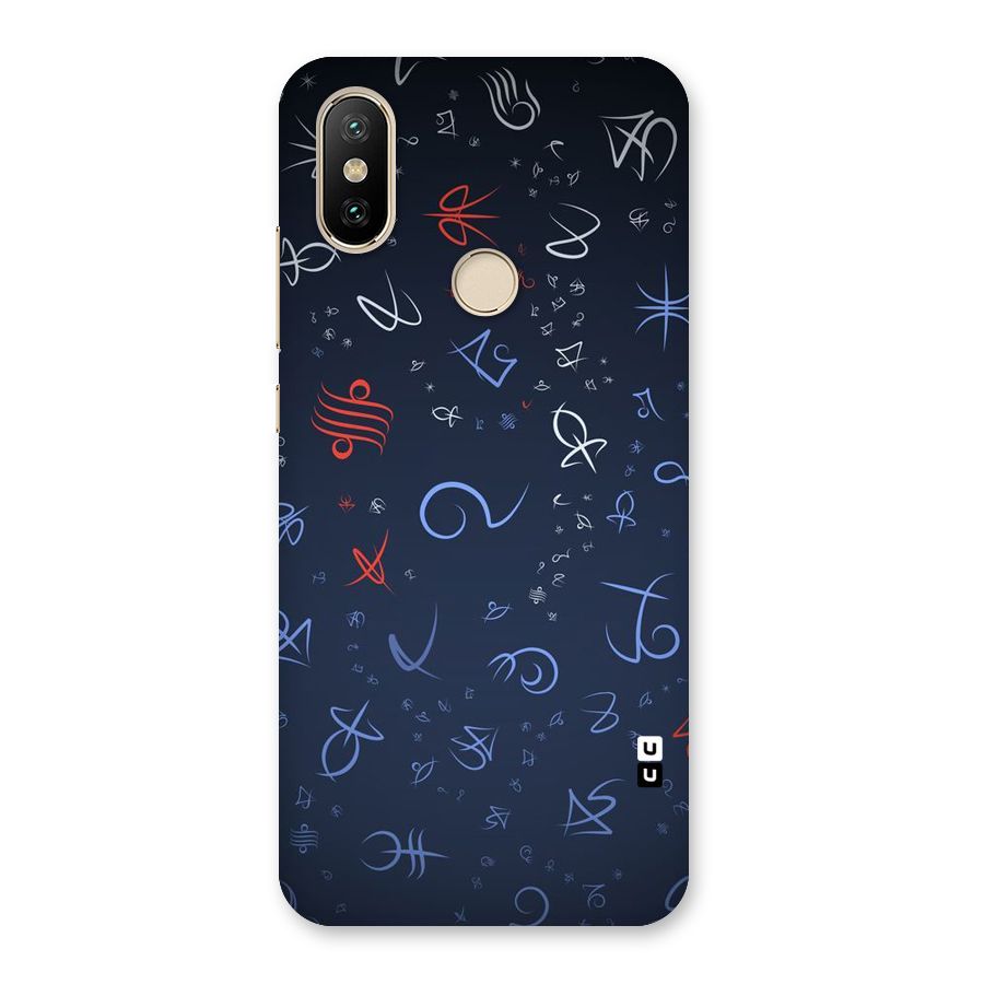 Blue Symbols Back Case for Mi A2