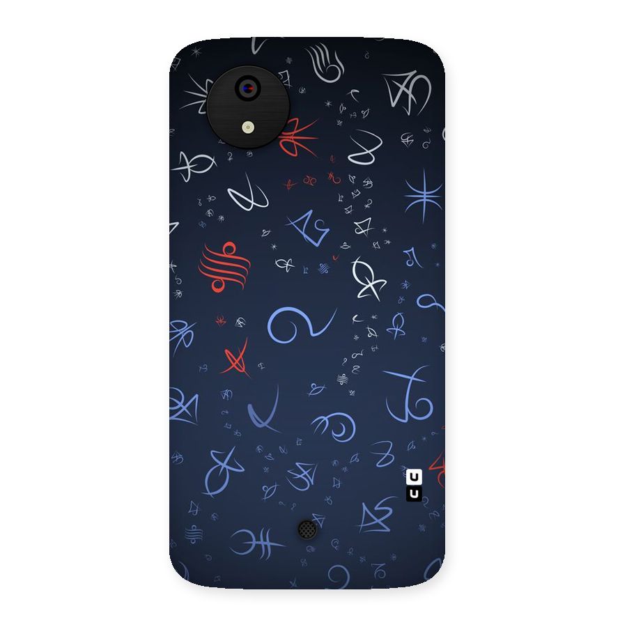 Blue Symbols Back Case for Micromax Canvas A1