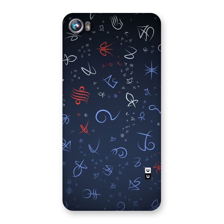 Blue Symbols Back Case for Micromax Canvas Fire 4 A107