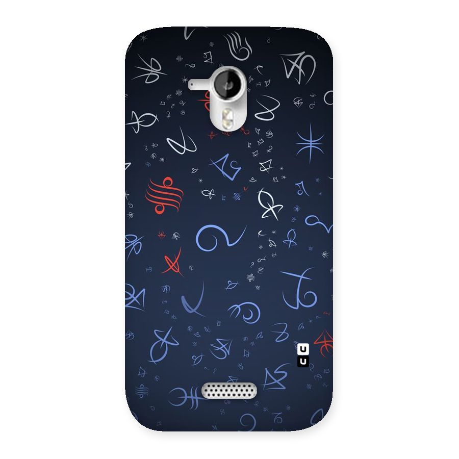 Blue Symbols Back Case for Micromax Canvas HD A116