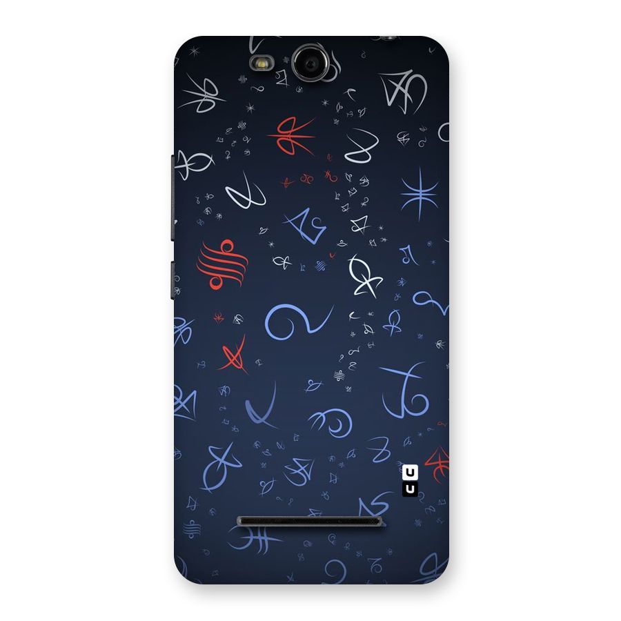 Blue Symbols Back Case for Micromax Canvas Juice 3 Q392