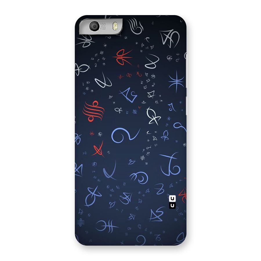 Blue Symbols Back Case for Micromax Canvas Knight 2