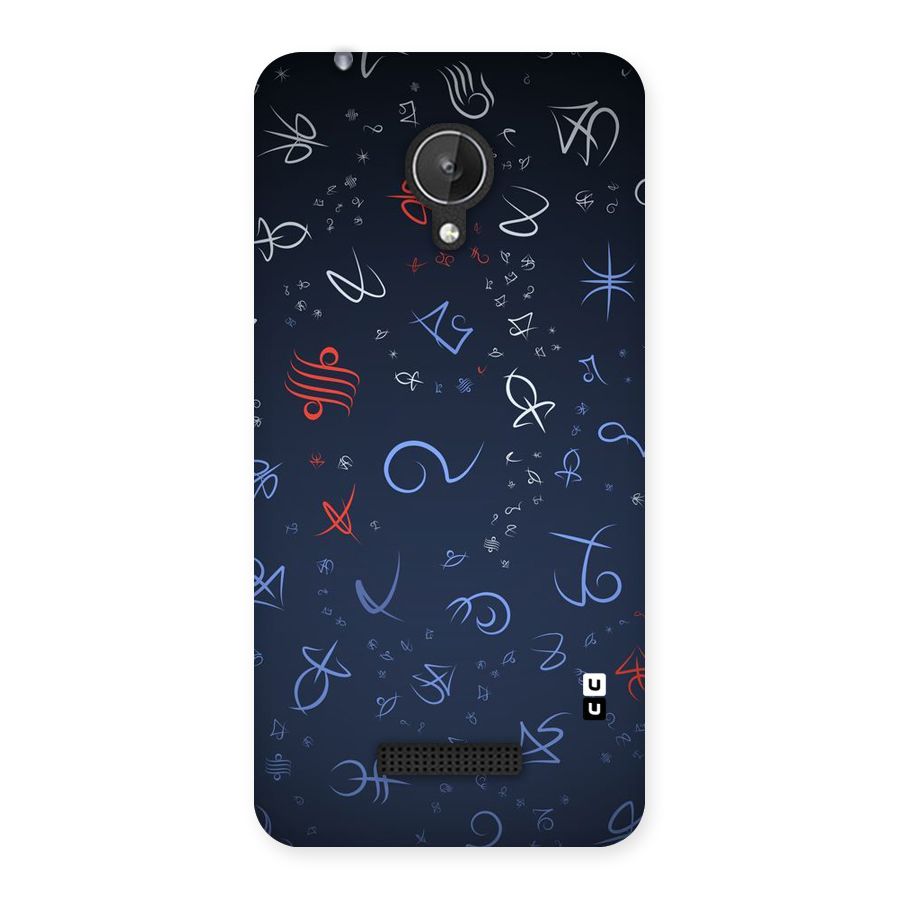 Blue Symbols Back Case for Micromax Canvas Spark Q380