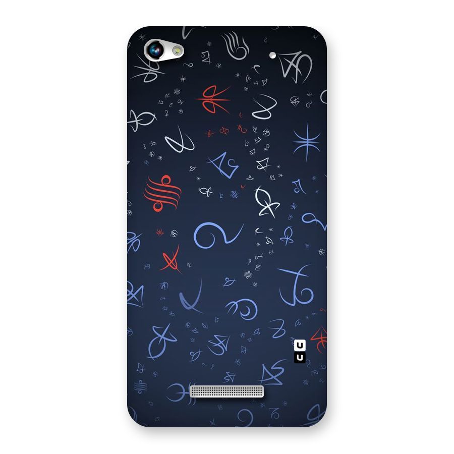 Blue Symbols Back Case for Micromax Hue 2