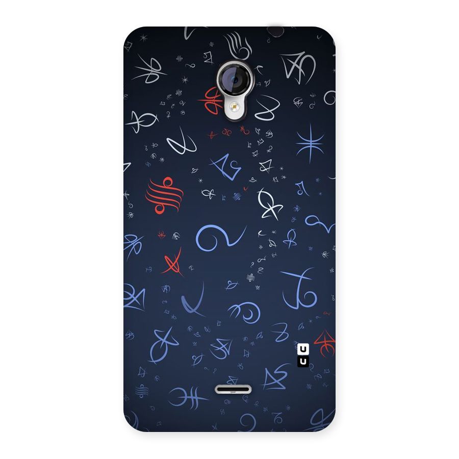 Blue Symbols Back Case for Micromax Unite 2 A106