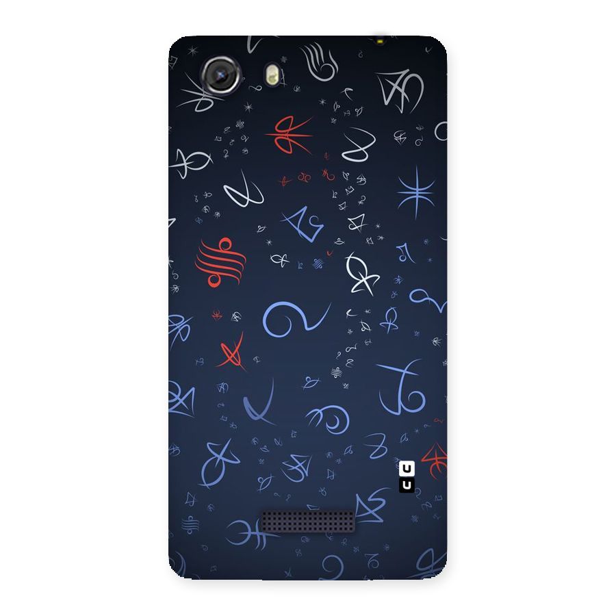 Blue Symbols Back Case for Micromax Unite 3