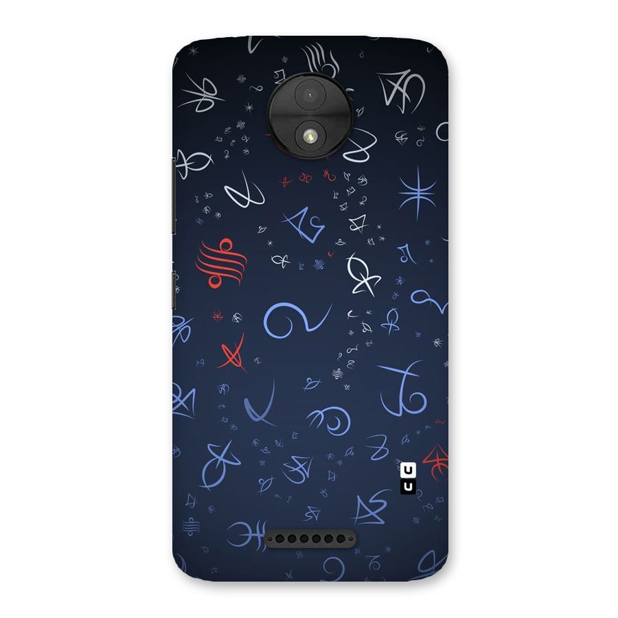Blue Symbols Back Case for Moto C