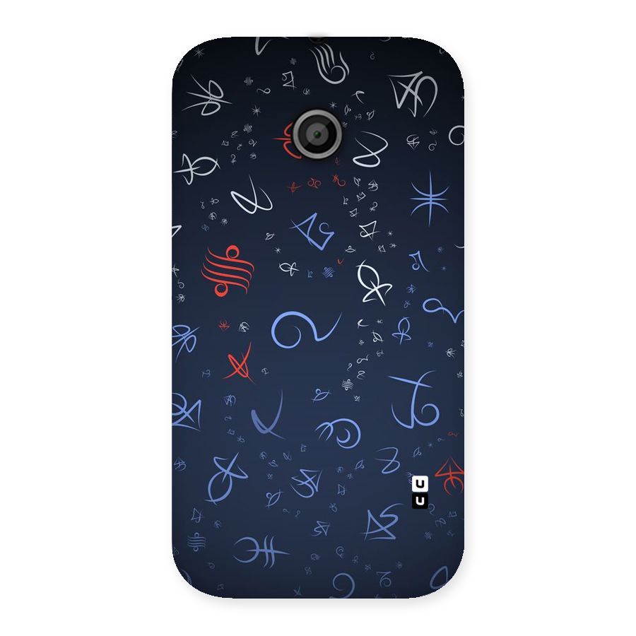 Blue Symbols Back Case for Moto E