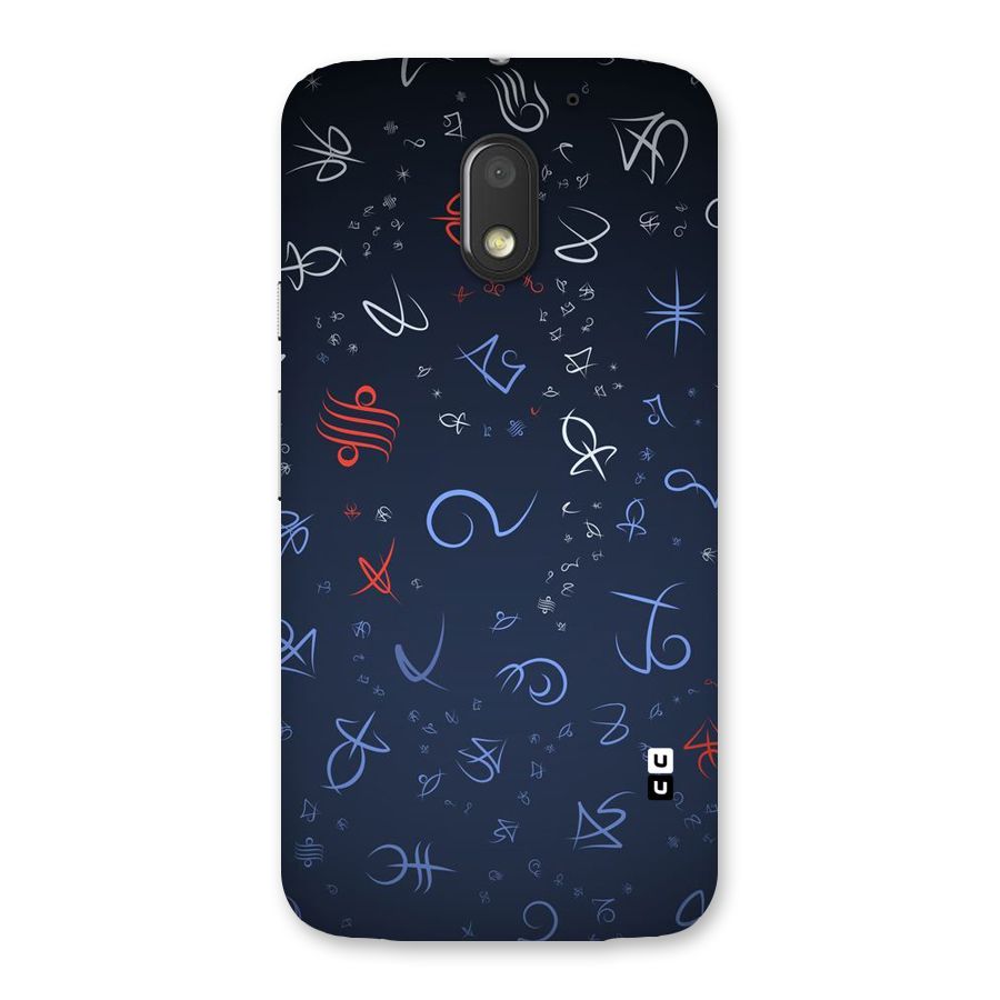 Blue Symbols Back Case for Moto E3 Power