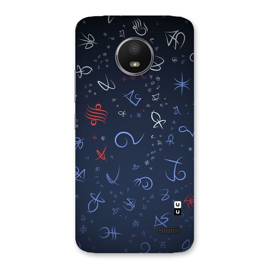 Blue Symbols Back Case for Moto E4