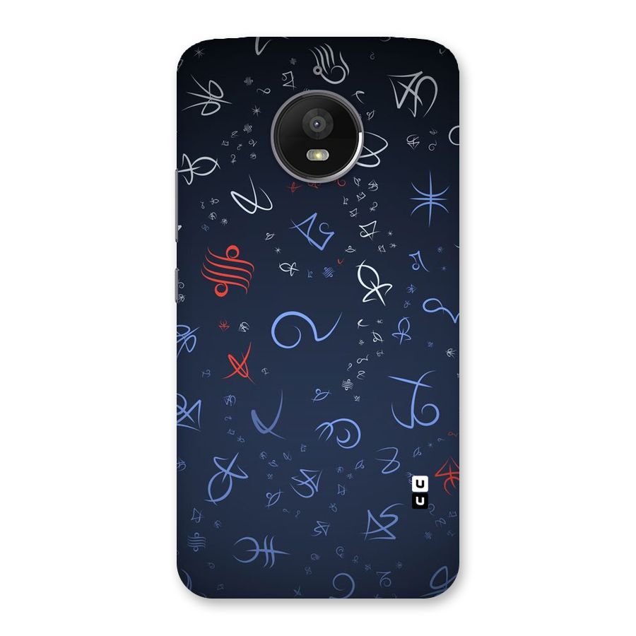Blue Symbols Back Case for Moto E4 Plus