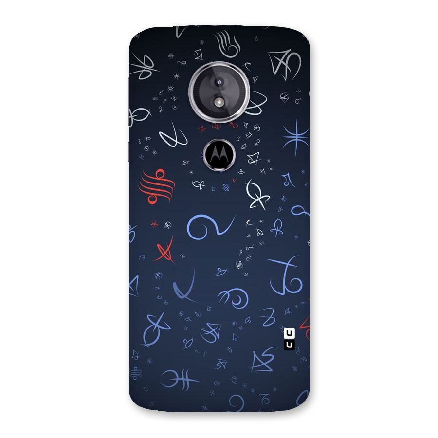 Blue Symbols Back Case for Moto E5