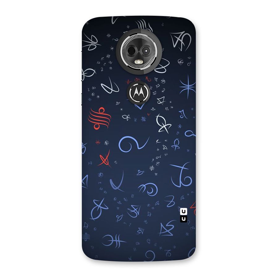 Blue Symbols Back Case for Moto E5 Plus