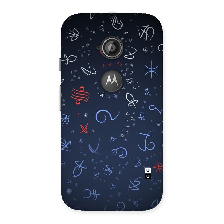 Blue Symbols Back Case for Moto E 2nd Gen