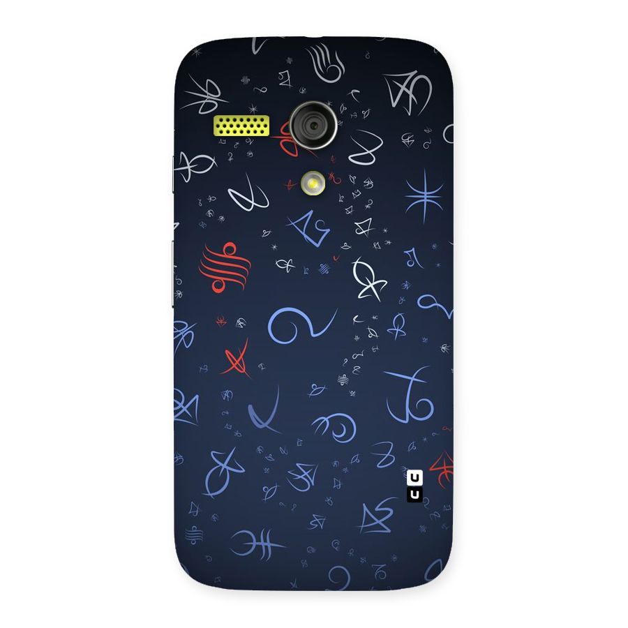 Blue Symbols Back Case for Moto G