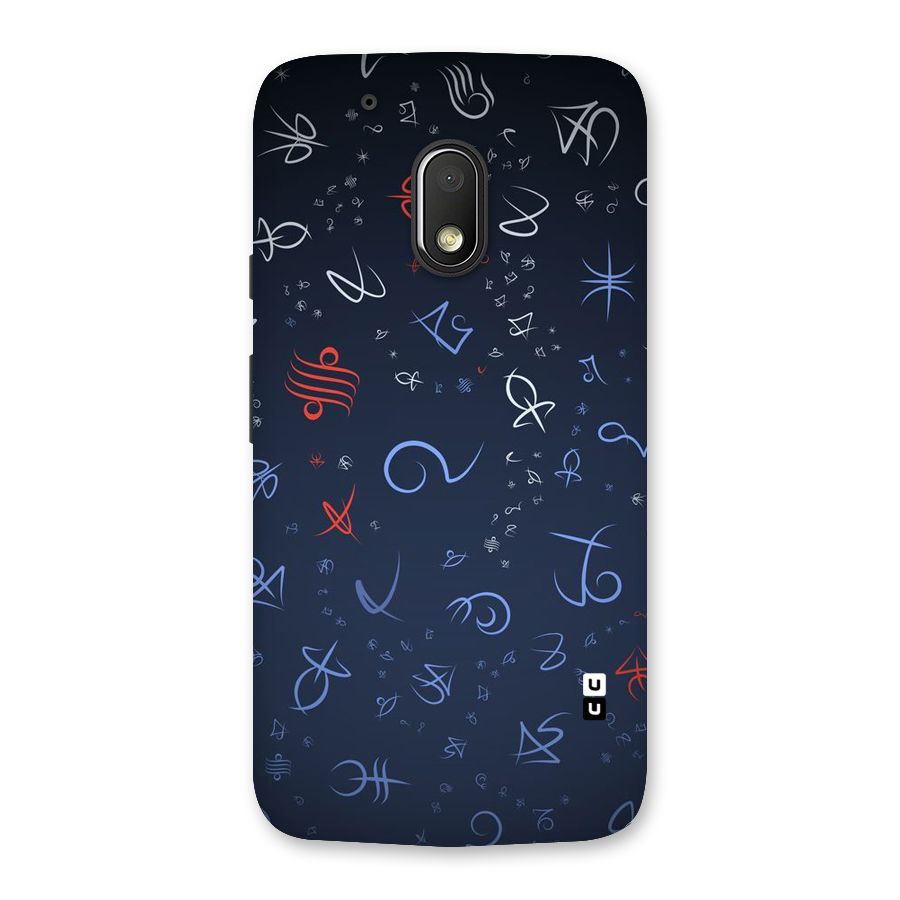 Blue Symbols Back Case for Moto G4 Play