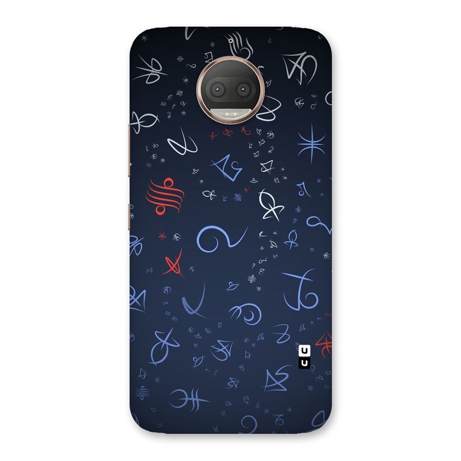 Blue Symbols Back Case for Moto G5s Plus