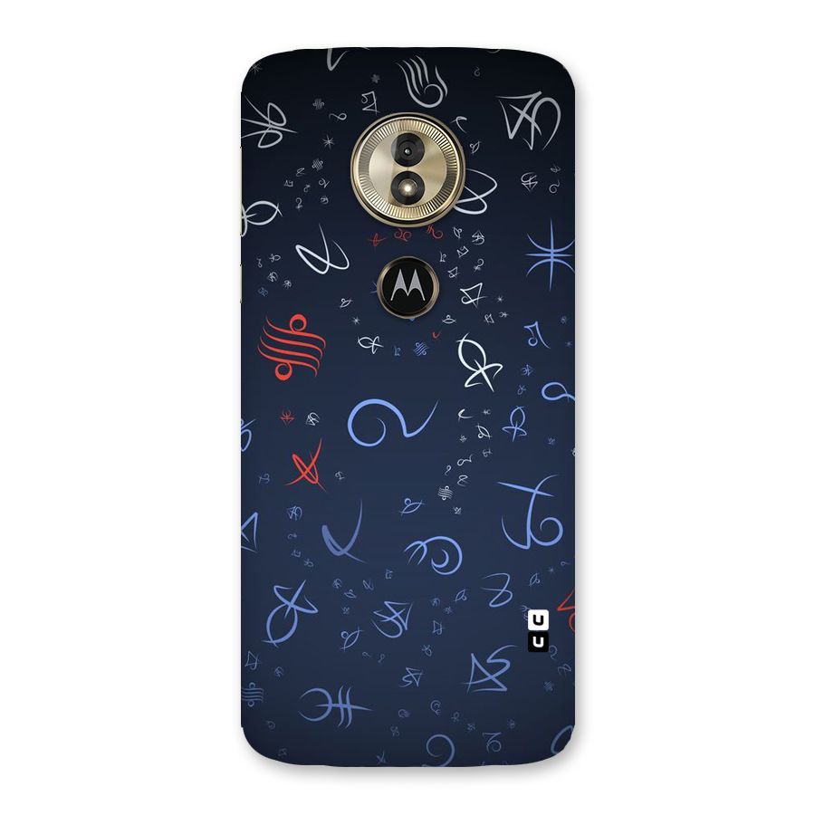 Blue Symbols Back Case for Moto G6 Play
